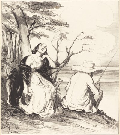 O smärta!... att ha drömt... om en man... av Honoré Daumier