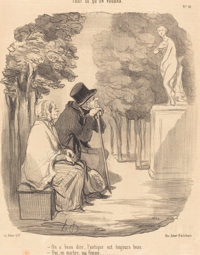 Man kan säga att antiken alltid är vacker... av Honoré Daumier