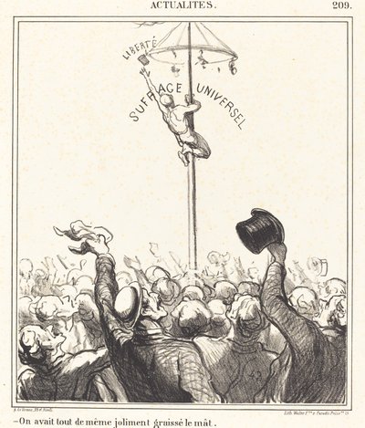Vi hade...smörjt masten fint av Honoré Daumier