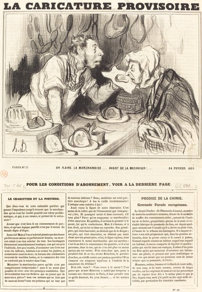 Vi luktar på varorna... innan vi mekaniserar dem!... av Honoré Daumier