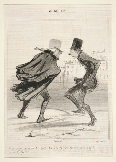 Elva grader Celsius! av Honoré Daumier