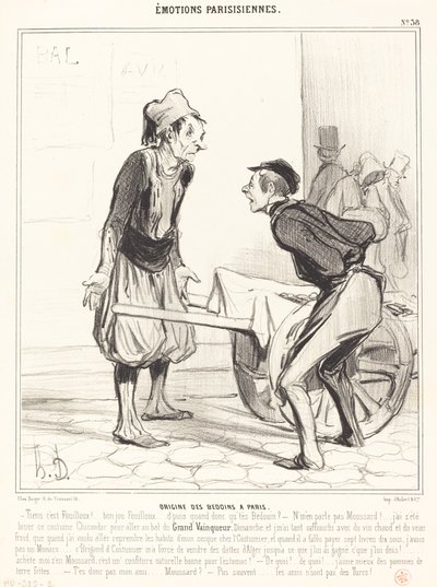 Bedoinernas ursprung i Paris av Honoré Daumier