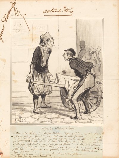 Bedoinernas ursprung i Paris av Honoré Daumier