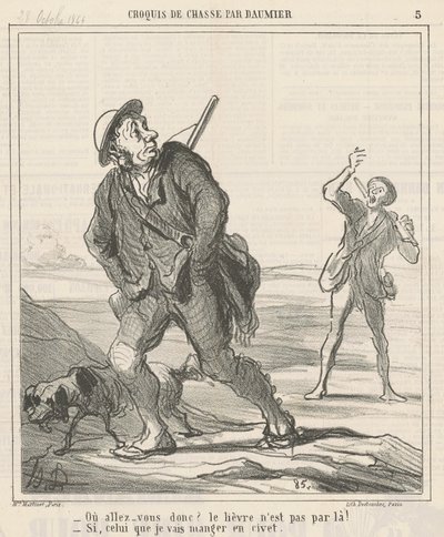Vart ska du? av Honoré Daumier