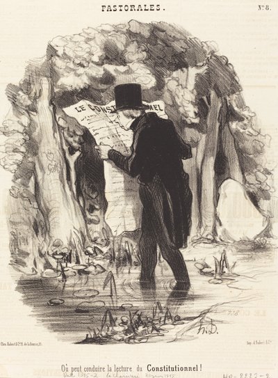 Eller kan leda läsningen av grundlagen! av Honoré Daumier
