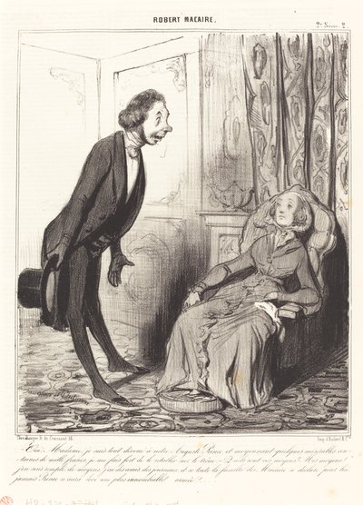 Ja, fru, jag är helt hängiven vår... Prins... av Honoré Daumier