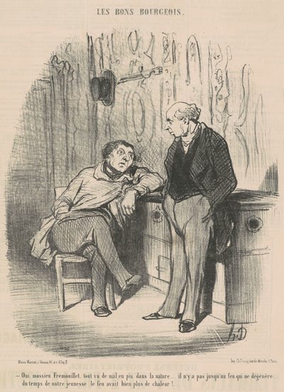 Ja, Mossieu Fremoillet, allt går från ont till värre... av Honoré Daumier