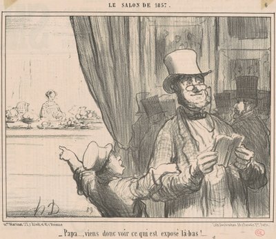 Pappa... så kom och se vad som är... av Honoré Daumier