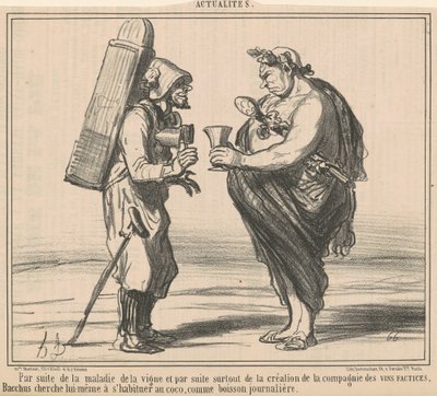 Som ett resultat av vinsjukdom av Honoré Daumier