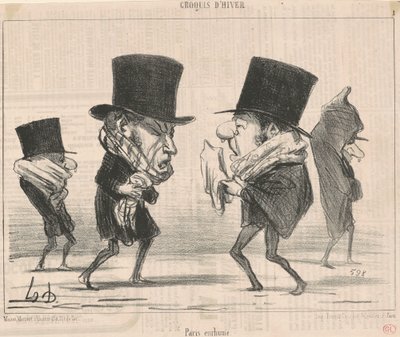 Paris är förkyld av Honoré Daumier