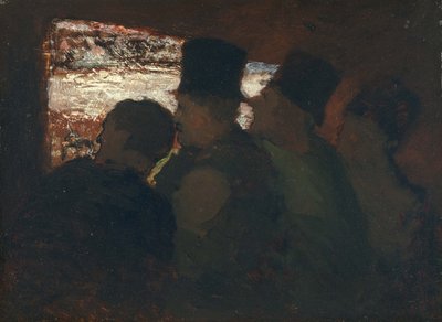 Parterre teaterpublik, ca. 1858 av Honoré Daumier