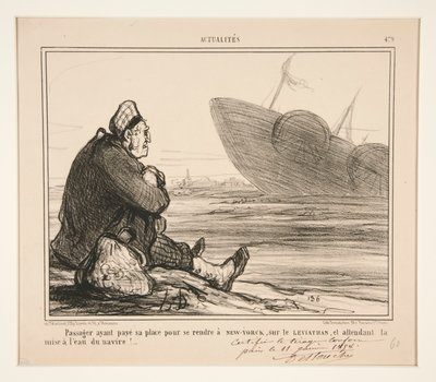 Betald passagerare? hans plats att gå? New York, på av Honoré Daumier
