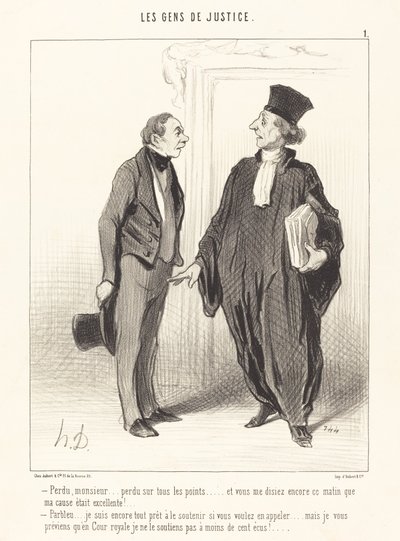 Förlorad, sir... förlorad på alla punkter... av Honoré Daumier