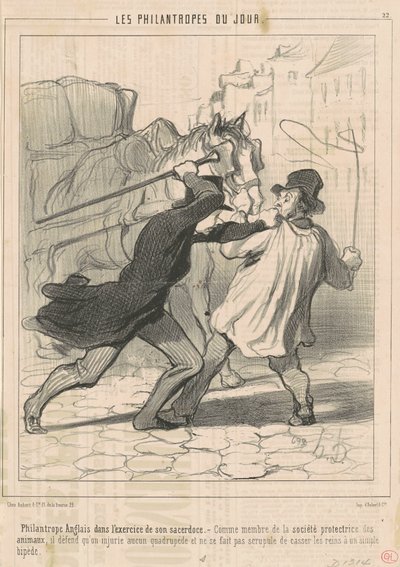 Engelsk filantrop i övningen ... av Honoré Daumier