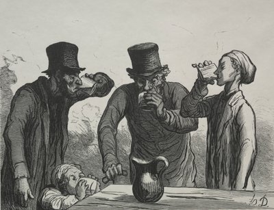 Drickarens fysiologi: De fyra åldrarna av Honoré Daumier