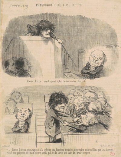 Pierre Leroux Vågad apostrof... av Honoré Daumier