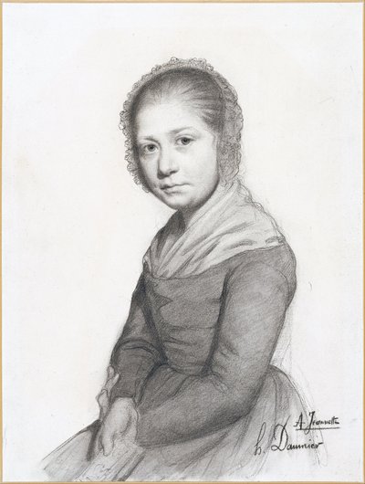 Porträtt av en flicka (Jeannette) av Honoré Daumier