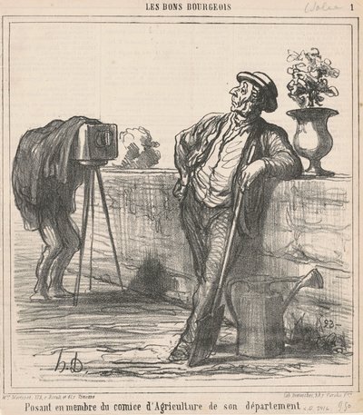 Poserar som ledamot i jordbruksutskottet... av Honoré Daumier