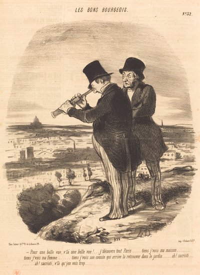 För en vacker utsikt, här är en vacker utsikt!... av Honoré Daumier