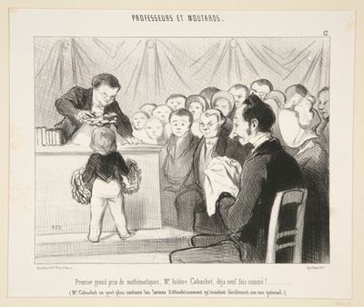Första stora priset i matematik, Mr Isidore Cabuchet?. #12 av professorer och senap av Honoré Daumier