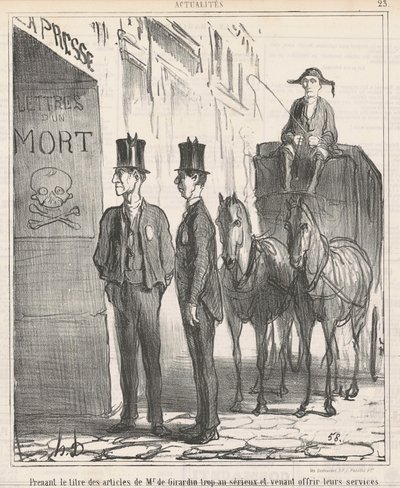 Att ta titeln... av herr de Girardin för allvarligt... av Honoré Daumier