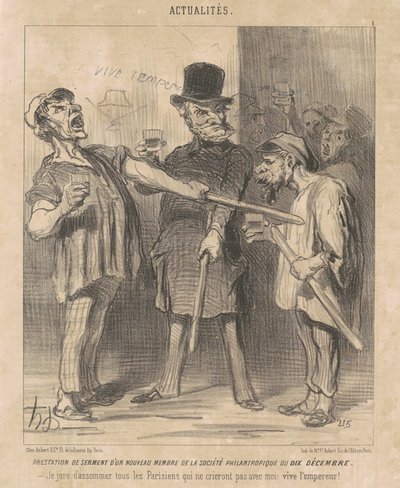 Förmån ... av en ... medlem ... den tionde december ... av Honoré Daumier