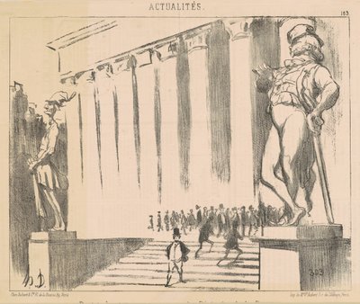 Projekt av stadgar för att pryda ... Börsen av Honoré Daumier