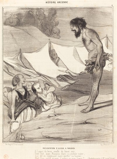 Presentation av Ulysses till Nausica av Honoré Daumier