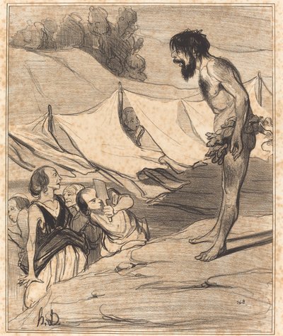 Presentation av Ulysse till Nausica av Honoré Daumier