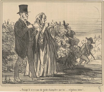 Eftersom det inte finns någon landsbygdsvakt... av Honoré Daumier