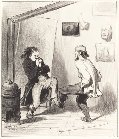 När vi brände hans sista staffli! av Honoré Daumier