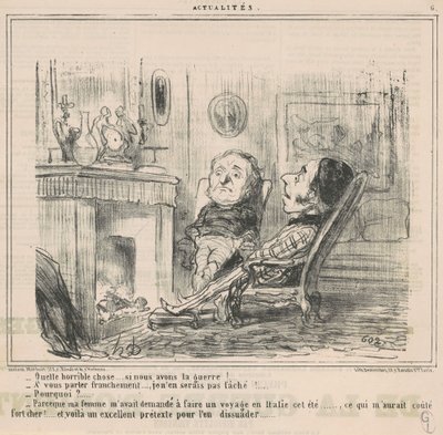 Vilken hemsk sak...om vi har krig! ... av Honoré Daumier
