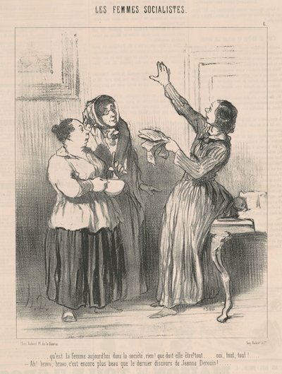 Vad är kvinnan idag i samhället... av Honoré Daumier
