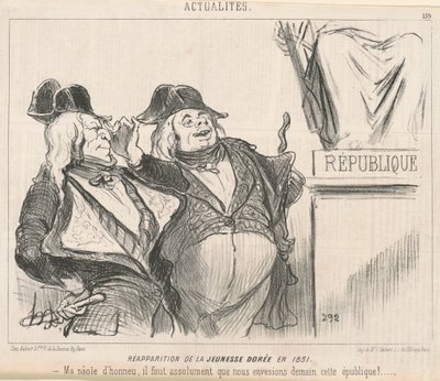 Återuppträdandet av den gyllene ungdomen 1851 av Honoré Daumier