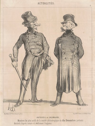 Ratapoil och Casmajou av Honoré Daumier