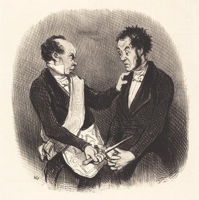 Mottagning av en frimurare av Honoré Daumier