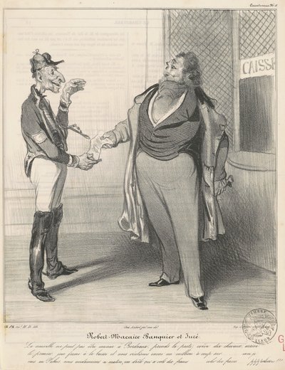 Robert Macaire bankir och jurymedlem av Honoré Daumier