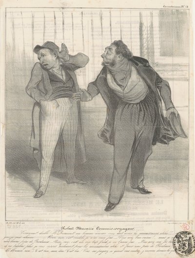 Robert Macaire resebiträde av Honoré Daumier