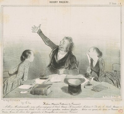 Robert Macaire fransklärare av Honoré Daumier