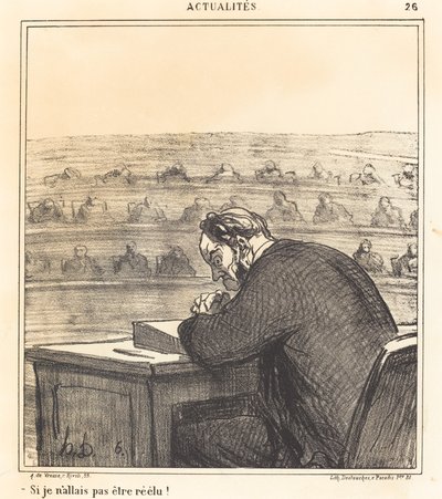 Om jag inte skulle bli omvald! av Honoré Daumier