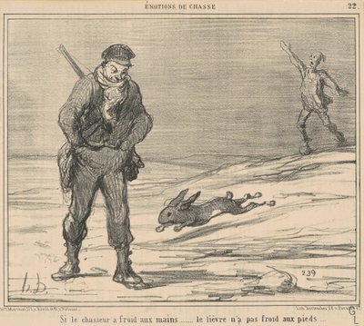 Om jägaren är kall... haren är inte kall... av Honoré Daumier