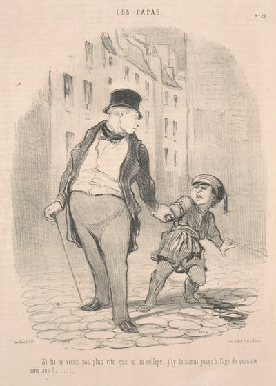 Om du inte kommer mer än så till college... av Honoré Daumier