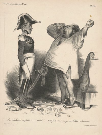 Fader! Lissabon är intaget... (Sire! Lissabon har erövrats...) av Honoré Daumier