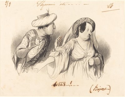 Gå ut!... (Bajazet) av Honoré Daumier