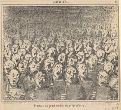 Souvenir från den stora festivalen av föräldralösare av Honoré Daumier