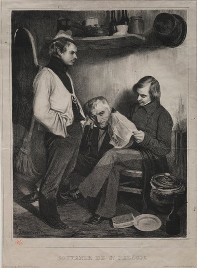 Souvenir från fängelset i Ste. Pélagie, 1834. av Honoré Daumier