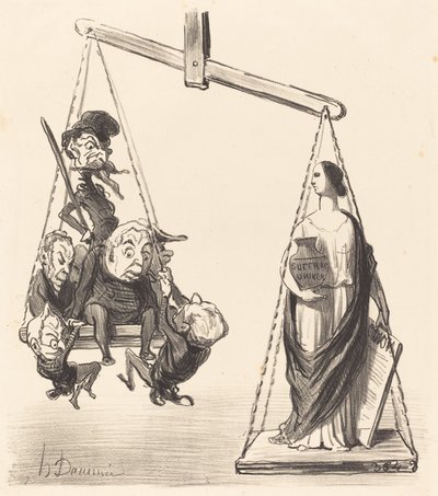 Allmän rösträtt av Honoré Daumier