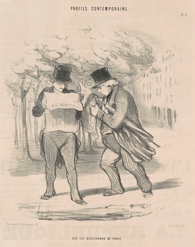 På boulevarderna i Paris av Honoré Daumier