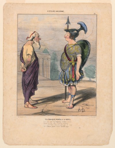 Telemachus återvände till dygden av Honoré Daumier