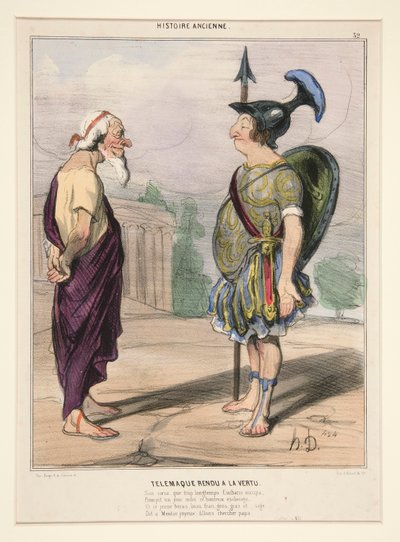 Telemachus återvände till dygden. Hans hjärta, som alltför länge Eucharis ockuperade av Honoré Daumier